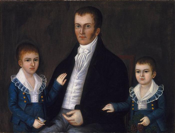 Joshua Johnson John Jacob Anderson and Sons, John and Edward oil painting image